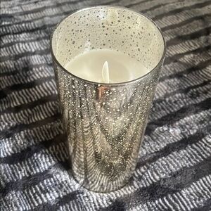 Gold Textured Mercury Glass flameless candle Vase